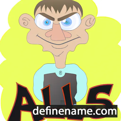 cartoon of the name Aksels