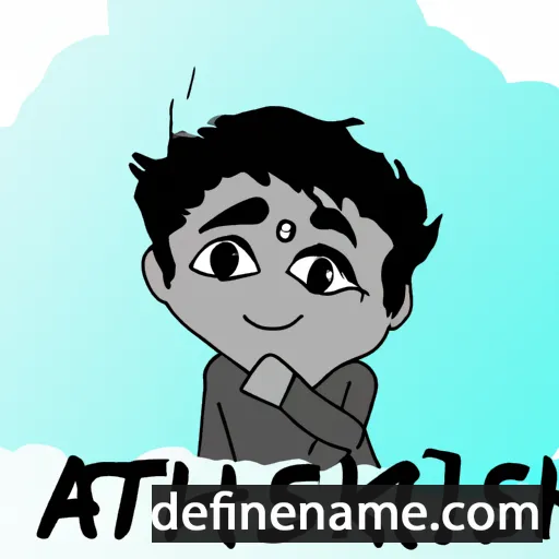 cartoon of the name Akshith