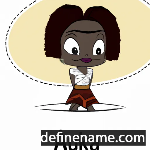 cartoon of the name Akua