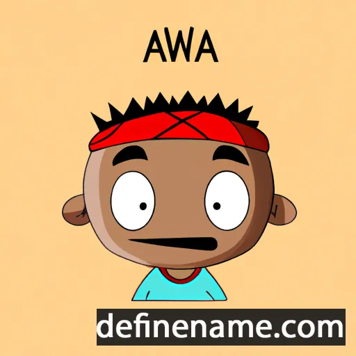 cartoon of the name Akwa