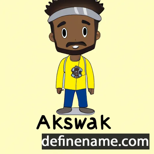 cartoon of the name Akwasi