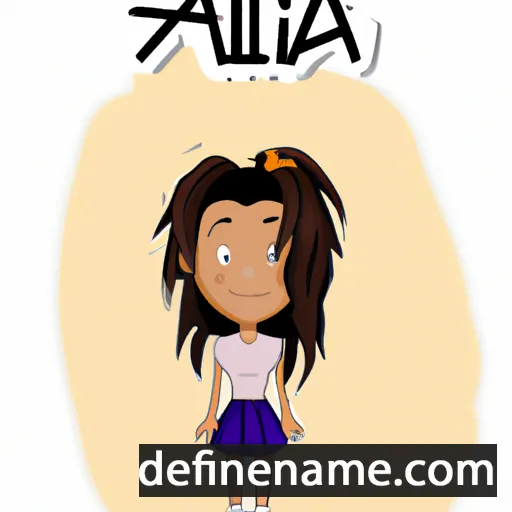 cartoon of the name Alaïza