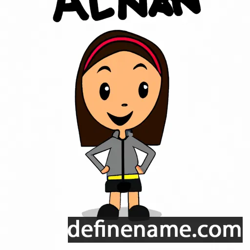 cartoon of the name Alaina