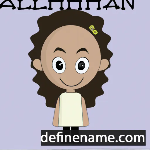 cartoon of the name Alainah