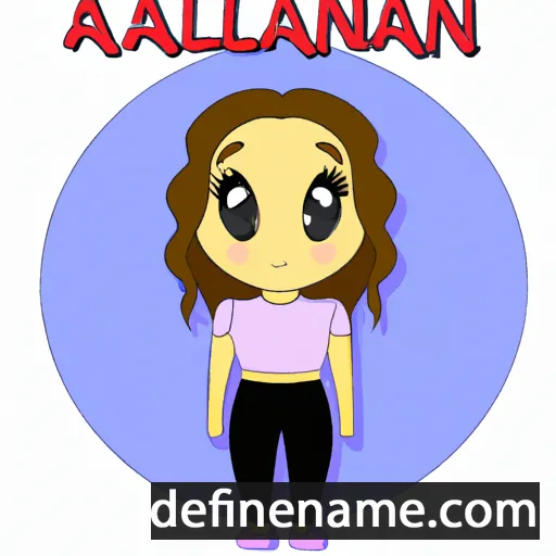 cartoon of the name Alainna