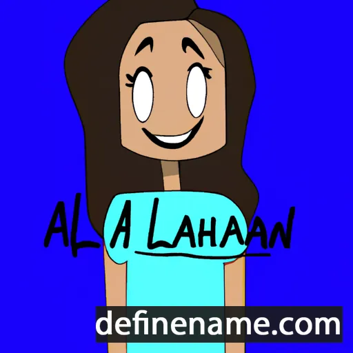 cartoon of the name Alanah