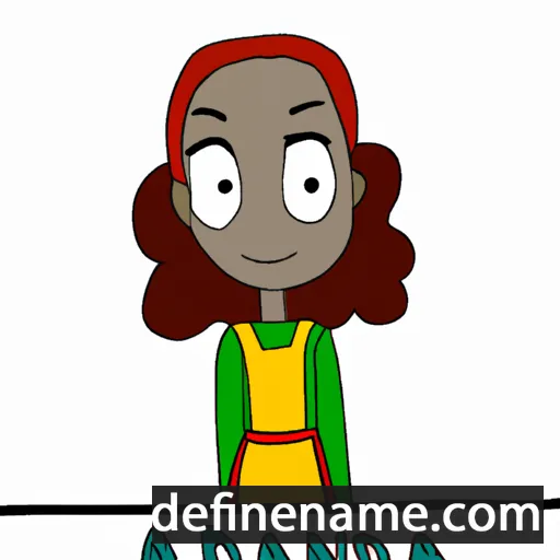 cartoon of the name Alanda