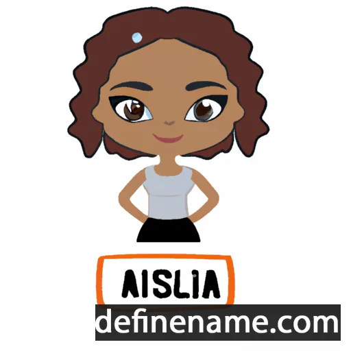 cartoon of the name Alasia