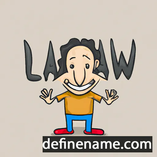 cartoon of the name Alaw