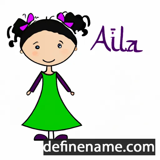 cartoon of the name Alazia