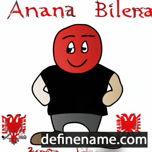 cartoon of the name Albania