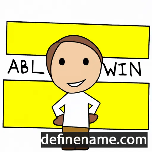 cartoon of the name Albwin