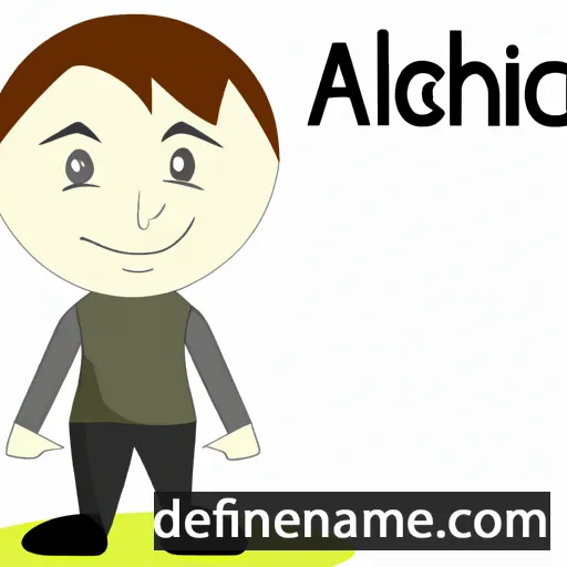 cartoon of the name Alchiba