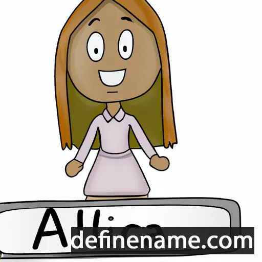 cartoon of the name Alcia