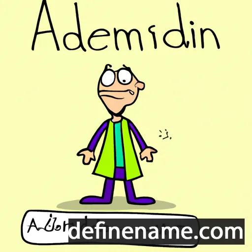 cartoon of the name Alderamin