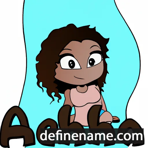 cartoon of the name Aleaha