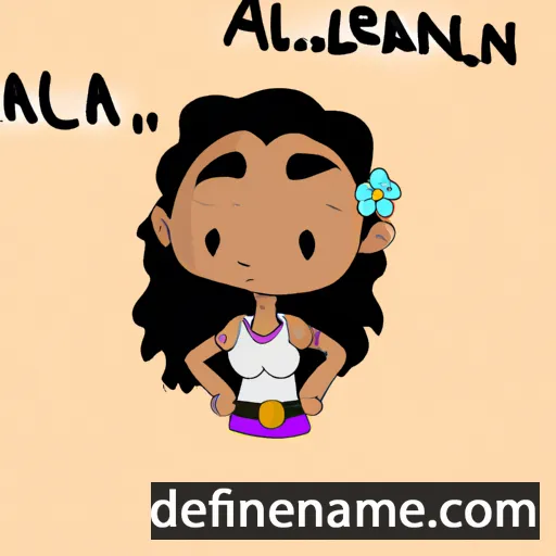 cartoon of the name Alealani