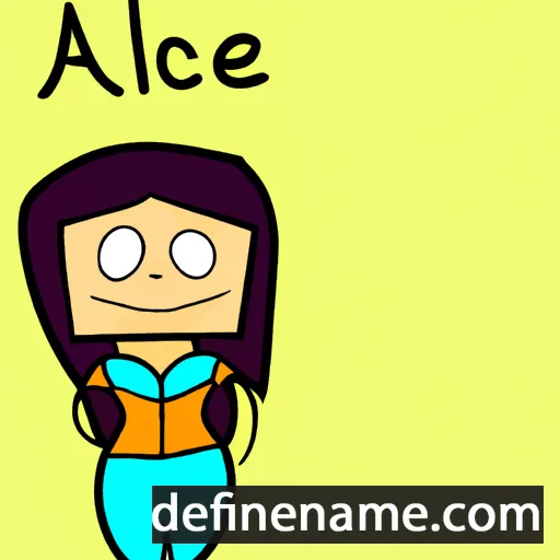 cartoon of the name Alecea