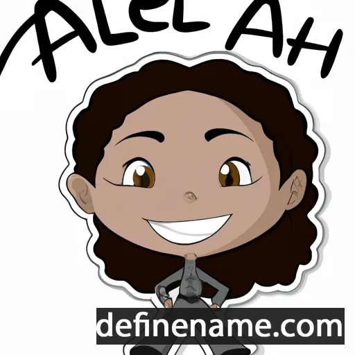 cartoon of the name Aleeah