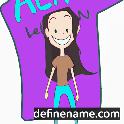 cartoon of the name Aleen