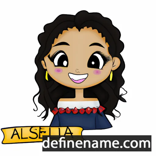 cartoon of the name Aleesia