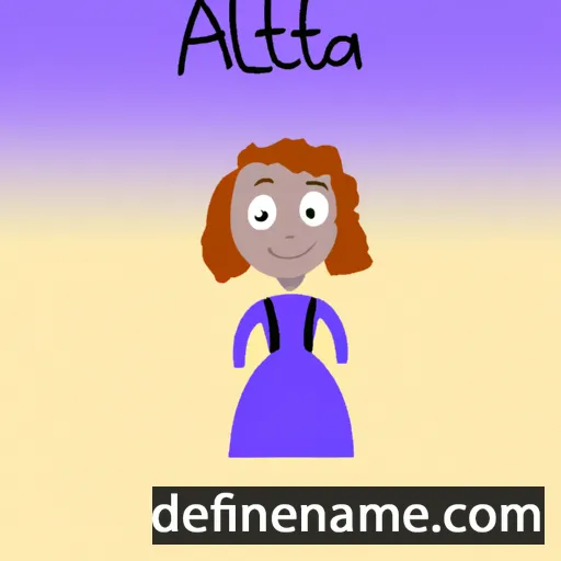 cartoon of the name Aleeta