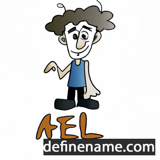 cartoon of the name Alef