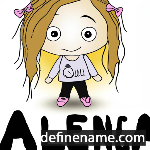 cartoon of the name Alegna