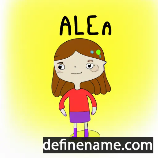 cartoon of the name Aleia