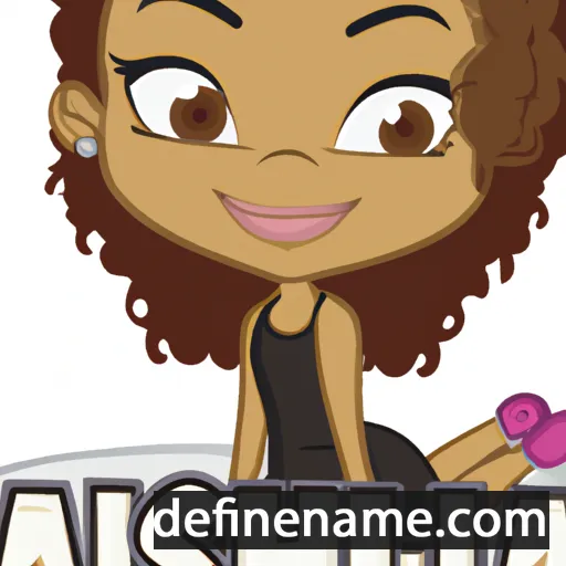 cartoon of the name Aleisha