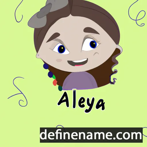 cartoon of the name Aleiya