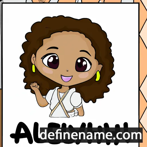 cartoon of the name Aleiyah