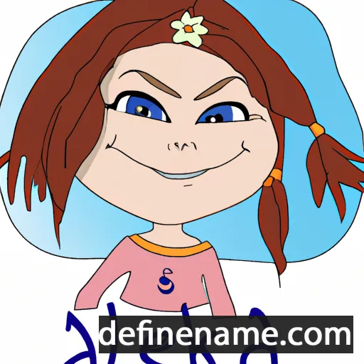 cartoon of the name Aleka