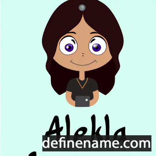 cartoon of the name Alekhya