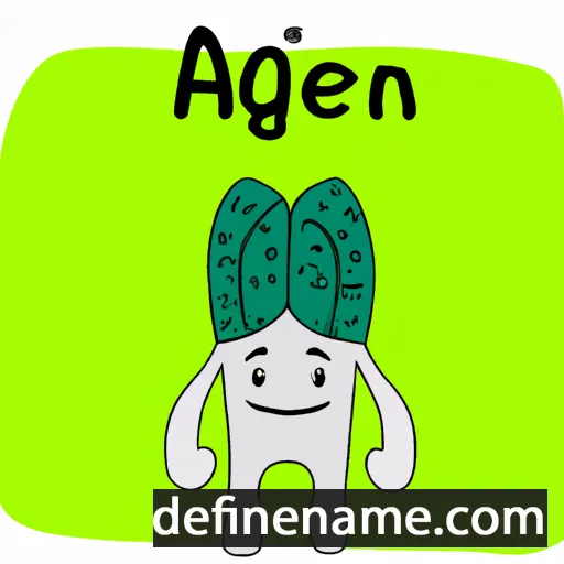 cartoon of the name Álgen