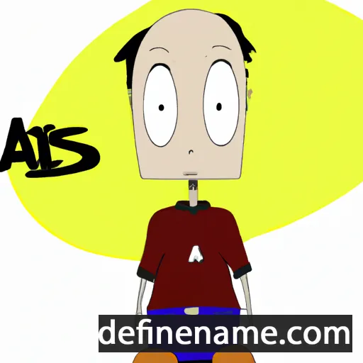 cartoon of the name Aļģis