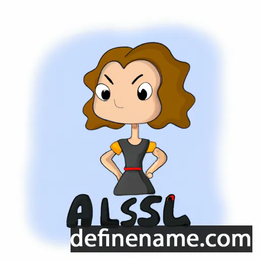 cartoon of the name Alèssia