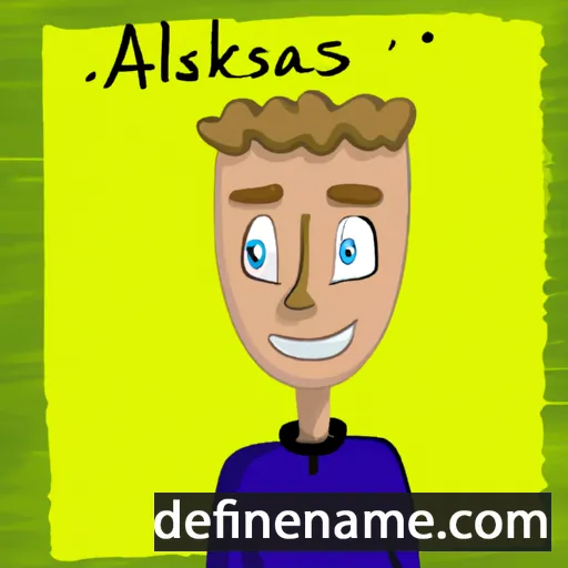 cartoon of the name Aleksas