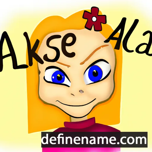 cartoon of the name Aleksja