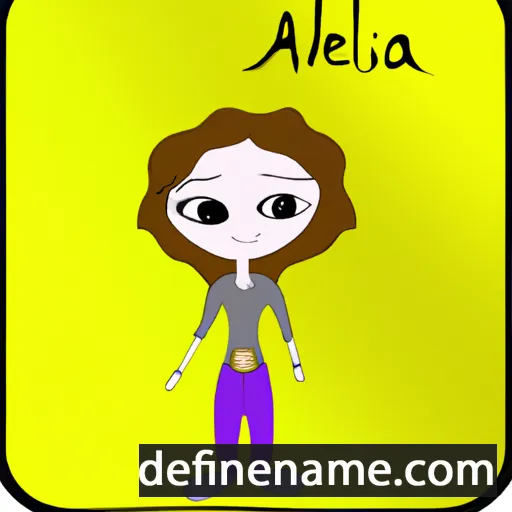 cartoon of the name Alenia