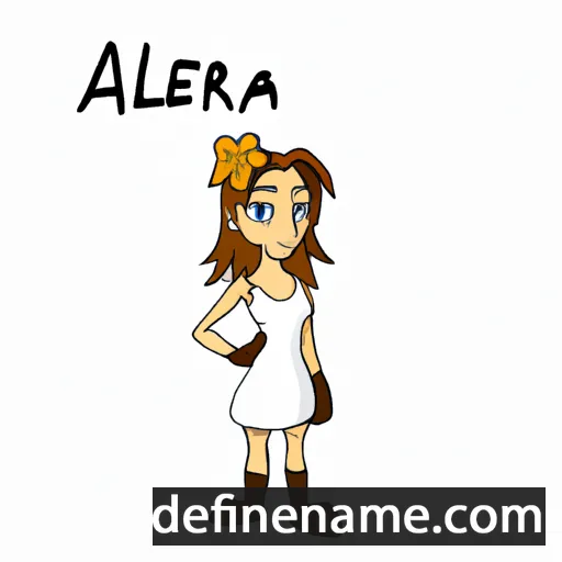 cartoon of the name Alera