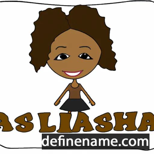 cartoon of the name Aleshia