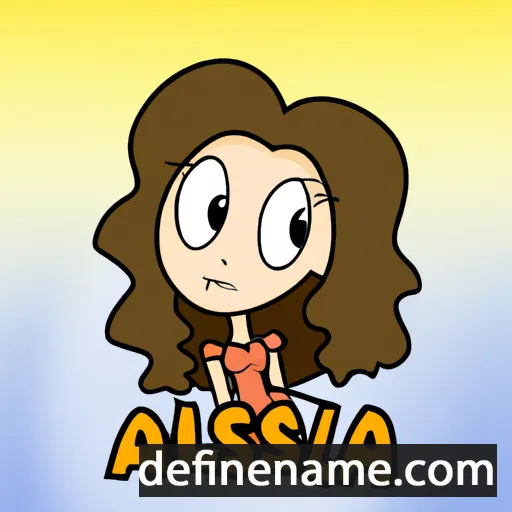 cartoon of the name Alessìa