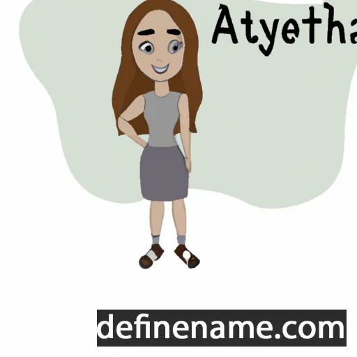 cartoon of the name Alethya