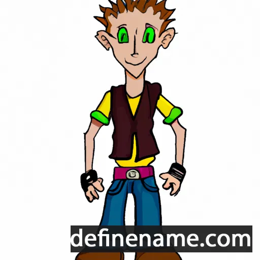 cartoon of the name Alexan