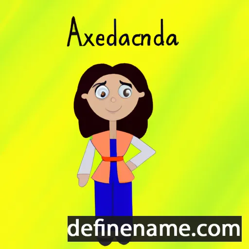 cartoon of the name Alexandrena