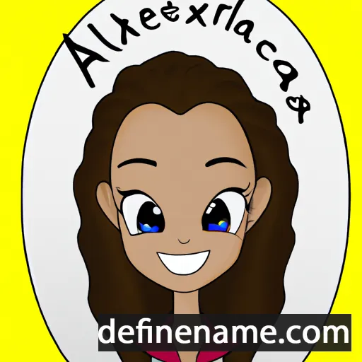 cartoon of the name Alexandriah