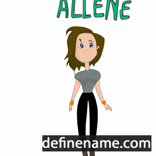 cartoon of the name Alexane