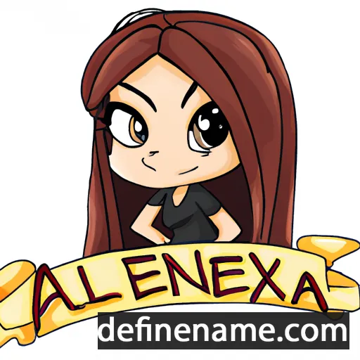 cartoon of the name Alexenia