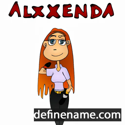 cartoon of the name Alexxandra